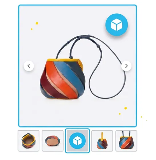 3D model viewer displayed inline in the product image gallery