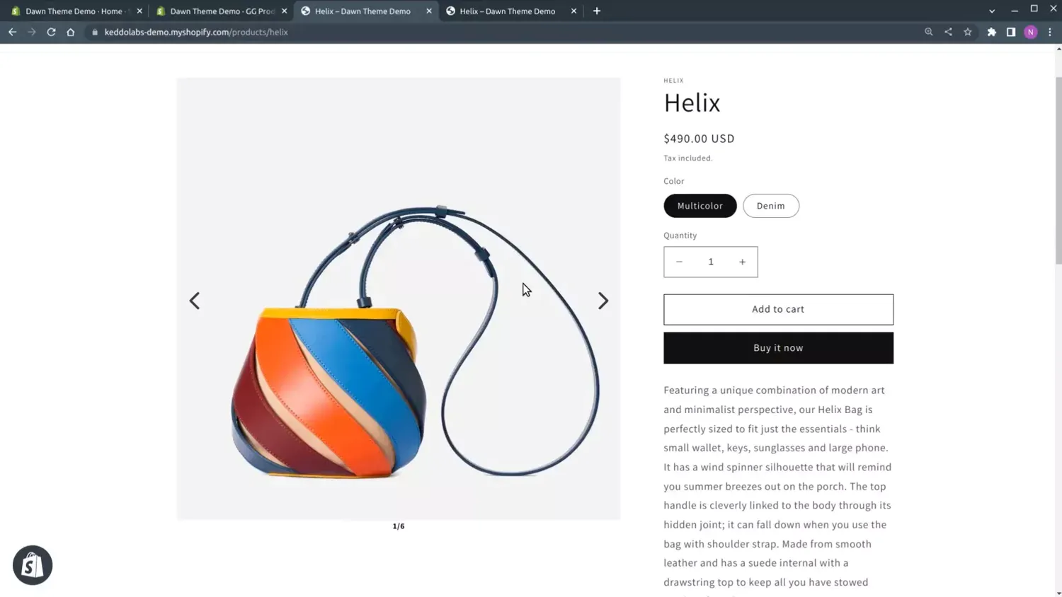 App enabled and applied to your theme