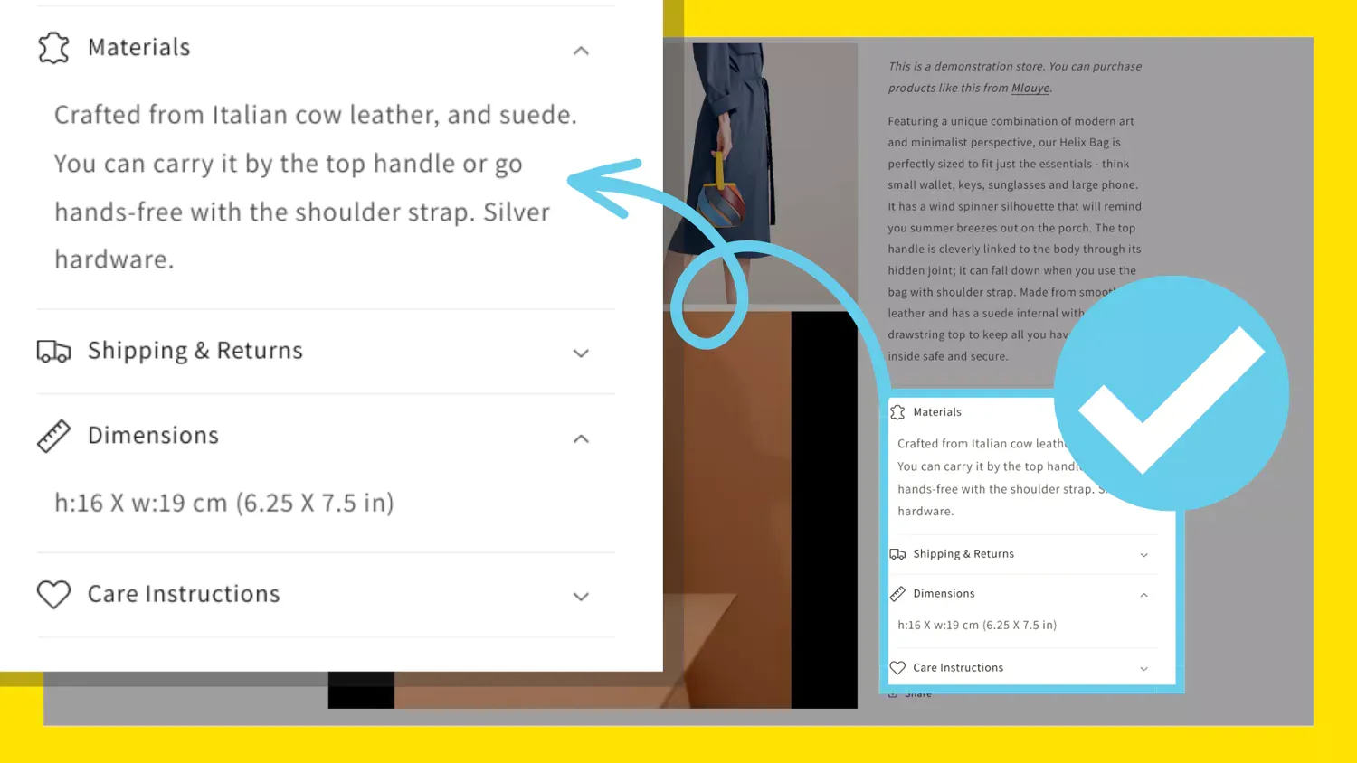 Shopify Product Page Description Tabs