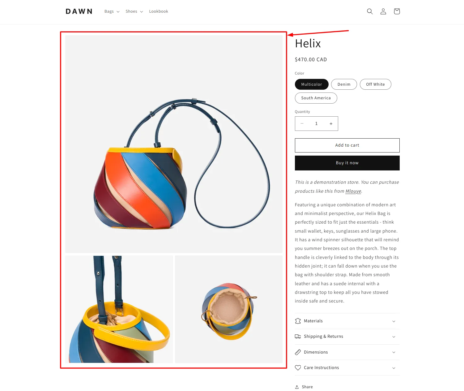 Find the gallery container