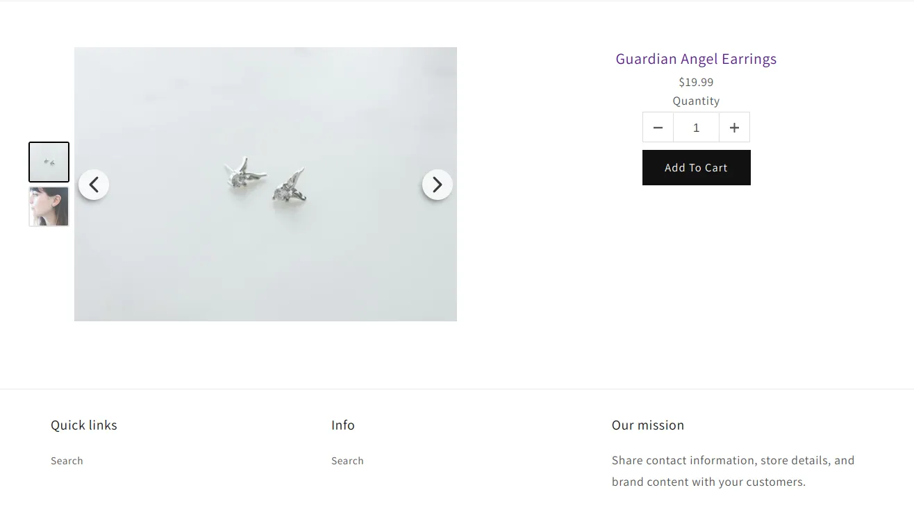 Product Page Slider integrated in GemPages template