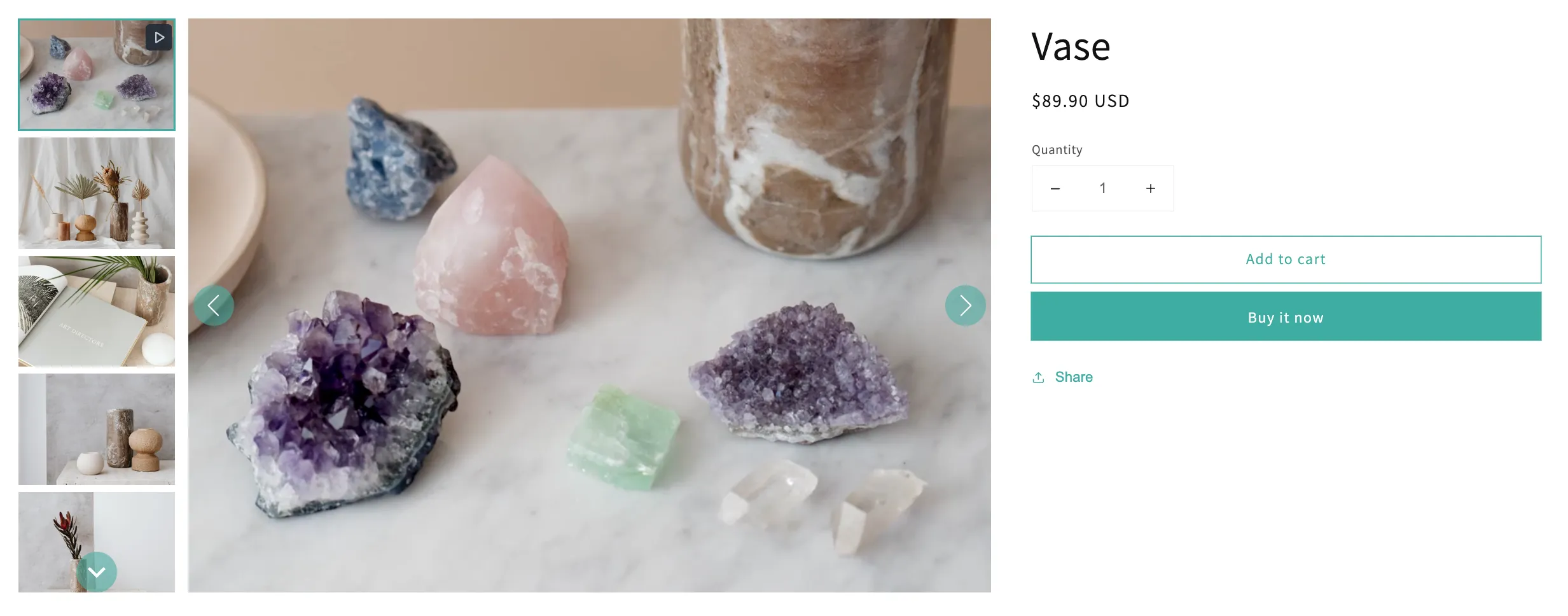 GO Product Page Gallery + Zoom showing a product gallery with 3D model support