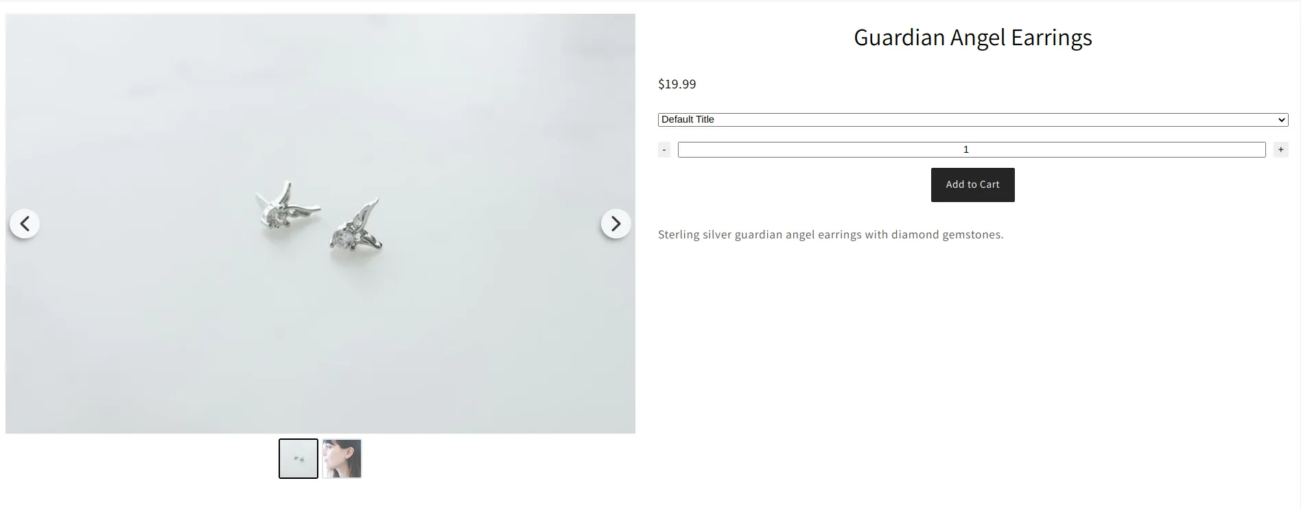 Product Page Slider integrated in Shogun template