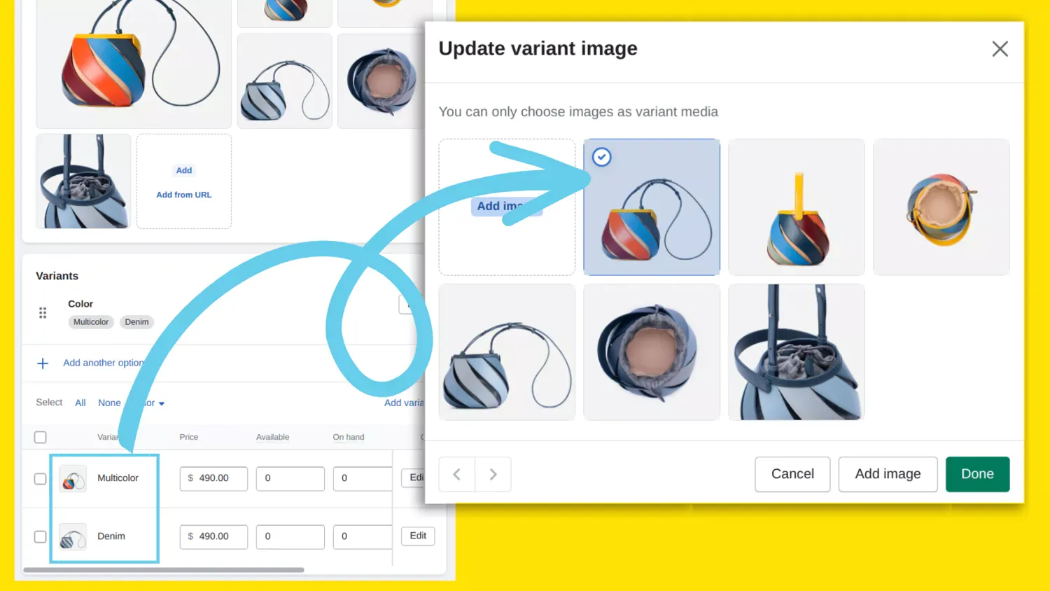 Assign Images to Shopify Product Variants