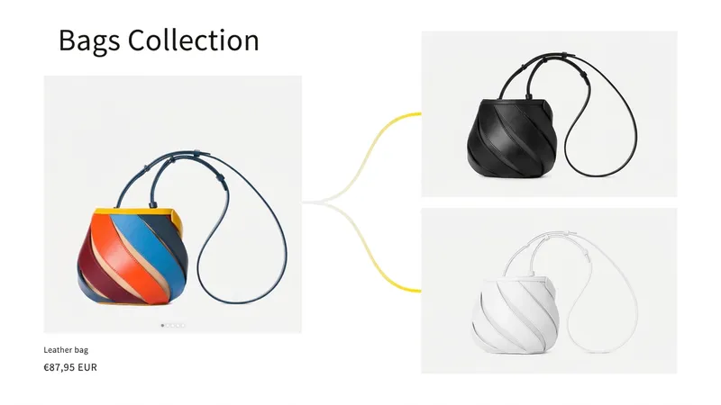 Collection page showing variant-specific product images for different color options