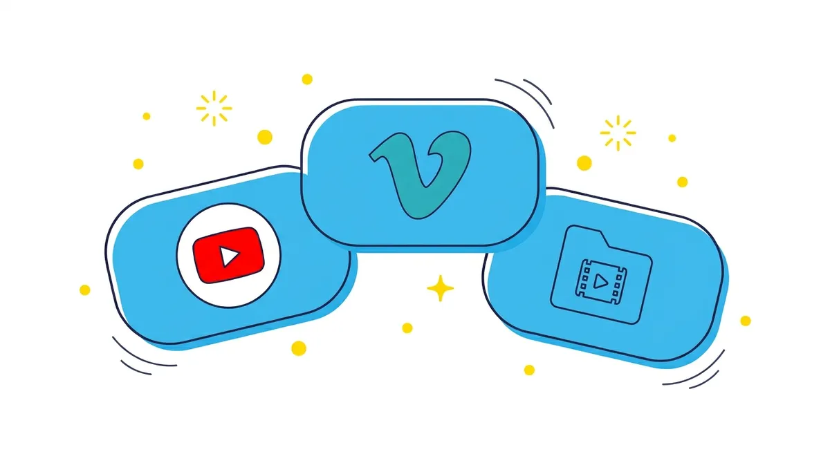 Three video source types supported in the product gallery: native Shopify video, YouTube, and Vimeo